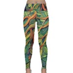 Outdoors Night Setting Scene Forest Woods Light Moonlight Nature Wilderness Leaves Branches Abstract Lightweight Velour Classic Yoga Leggings