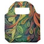 Outdoors Night Setting Scene Forest Woods Light Moonlight Nature Wilderness Leaves Branches Abstract Premium Foldable Grocery Recycle Bag