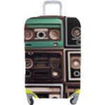 Retro Electronics Old Antiques Texture Wallpaper Vintage Cassette Tapes Retrospective Luggage Cover (Large)