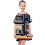 Radios Tech Technology Music Vintage Antique Old Kids  One Piece Chiffon Dress