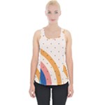 Abstract Geometric Bauhaus Polka Dots Retro Memphis Rainbow Piece Up Tank Top