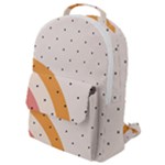Abstract Geometric Bauhaus Polka Dots Retro Memphis Rainbow Flap Pocket Backpack (Small)