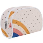 Abstract Geometric Bauhaus Polka Dots Retro Memphis Rainbow Make Up Case (Large)