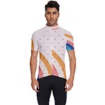 Abstract Geometric Bauhaus Polka Dots Retro Memphis Rainbow Men s Short Sleeve Cycling Jersey