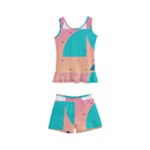 Abstract Geometric Bauhaus Polka Dots Retro Memphis Art Kids  Boyleg Swimsuit