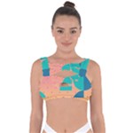 Abstract Geometric Bauhaus Polka Dots Retro Memphis Art Bandaged Up Bikini Top