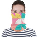 Abstract Geometric Bauhaus Polka Dots Retro Memphis Art Face Seamless Bandana (Adult)