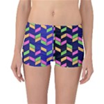 Background Pattern Geometric Pink Yellow Green Reversible Boyleg Bikini Bottoms