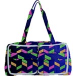 Background Pattern Geometric Pink Yellow Green Multi Function Bag