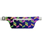 Background Pattern Geometric Pink Yellow Green Active Waist Bag