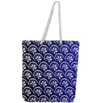 Pattern Floral Flowers Leaves Botanical Full Print Rope Handle Tote (Large)