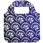 Pattern Floral Flowers Leaves Botanical Foldable Grocery Recycle Bag
