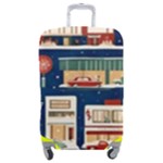 Cars Snow City Landscape Vintage Old Time Retro Pattern Luggage Cover (Medium)