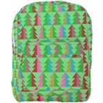 Trees Pattern Retro Pink Red Yellow Holidays Advent Christmas Full Print Backpack