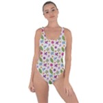 Pattern Flowers Leaves Green Purple Pink Bring Sexy Back Swimsuit