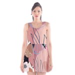 Abstract Boho Bohemian Style Retro Vintage Scoop Neck Skater Dress