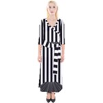 Stripes Geometric Pattern Digital Art Art Abstract Abstract Art Quarter Sleeve Wrap Maxi Dress