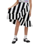 Stripes Geometric Pattern Digital Art Art Abstract Abstract Art Kids  Ruffle Flared Wrap Midi Skirt