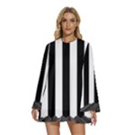 Stripes Geometric Pattern Digital Art Art Abstract Abstract Art Round Neck Long Sleeve Bohemian Style Chiffon Mini Dress