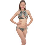 Winter Snow Holidays Cross Front Halter Bikini Set