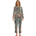 Winter Snow Holidays Womens  Long Sleeve Lightweight Pajamas Set