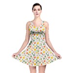 Background Pattern Flowers Leaves Autumn Fall Colorful Leaves Foliage Reversible Skater Dress