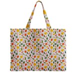 Background Pattern Flowers Leaves Autumn Fall Colorful Leaves Foliage Zipper Mini Tote Bag
