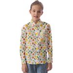 Background Pattern Flowers Leaves Autumn Fall Colorful Leaves Foliage Kids  Long Sleeve Shirt