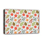 Background Pattern Flowers Design Leaves Autumn Daisy Fall Deluxe Canvas 18  x 12  (Stretched)