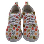 Background Pattern Flowers Design Leaves Autumn Daisy Fall Women Athletic Shoes
