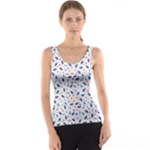 Background Pattern Floral Leaves Flowers Women s Basic Tank Top