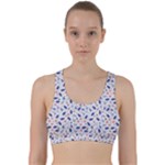 Background Pattern Floral Leaves Flowers Back Weave Sports Bra