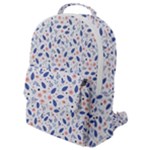 Background Pattern Floral Leaves Flowers Flap Pocket Backpack (Small)