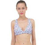 Background Pattern Floral Leaves Flowers Classic Banded Bikini Top