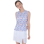 Background Pattern Floral Leaves Flowers Women s Sleeveless Sports Top