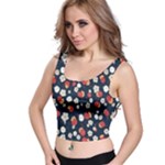 Flowers Pattern Floral Antique Floral Nature Flower Graphic Crop Top