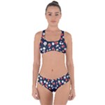 Flowers Pattern Floral Antique Floral Nature Flower Graphic Criss Cross Bikini Set