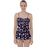 Flowers Pattern Floral Antique Floral Nature Flower Graphic Babydoll Tankini Set