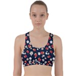 Flowers Pattern Floral Antique Floral Nature Flower Graphic Back Weave Sports Bra