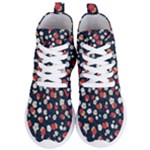 Flowers Pattern Floral Antique Floral Nature Flower Graphic Women s Lightweight High Top Sneakers
