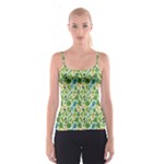 Leaves Tropical Background Pattern Green Botanical Texture Nature Foliage Spaghetti Strap Top