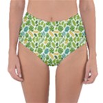 Leaves Tropical Background Pattern Green Botanical Texture Nature Foliage Reversible High-Waist Bikini Bottoms