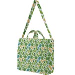 Leaves Tropical Background Pattern Green Botanical Texture Nature Foliage Square Shoulder Tote Bag