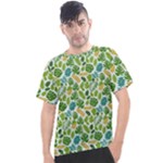 Leaves Tropical Background Pattern Green Botanical Texture Nature Foliage Men s Sport Top