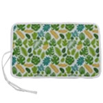 Leaves Tropical Background Pattern Green Botanical Texture Nature Foliage Pen Storage Case (M)
