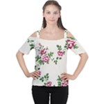 Vintage Flower Art Artwork Blooming Blossom Botanical Botany Nature Floral Pattern Cutout Shoulder T-Shirt
