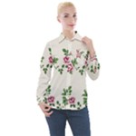 Vintage Flower Art Artwork Blooming Blossom Botanical Botany Nature Floral Pattern Women s Long Sleeve Pocket Shirt