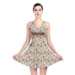 Floral Flowers Leaves Tropical Pattern Reversible Skater Dress