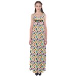 Floral Flowers Leaves Tropical Pattern Empire Waist Maxi Dress
