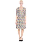 Floral Flowers Leaves Tropical Pattern Wrap Up Cocktail Dress